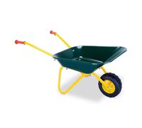 Relaxdays Carretilla infantil rosa verde oscuro,amarillo,negro