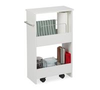 Relaxdays Carrito nicho blanco blanco,negro,plata