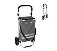 Relaxdays Carrito plegable 45 l negro,plata,gris