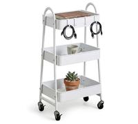 Relaxdays Carrito 3 niveles blanco