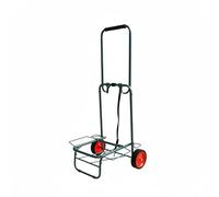 Relaxdays Carro de Transporte Plegable, asa Acolchada, 2 Ruedas de Goma, Correas tensoras, hasta 35 kg, Carretilla de Transporte pequeña, Color Verde