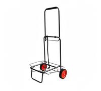 Relaxdays Carro de Transporte Plegable con asa Acolchada, 2 Ruedas de Goma, Correas tensoras, 35 kg, Carretilla de Transporte pequeña, Color Negro