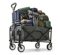 Relaxdays Carro pleg. blanco,negro,gris