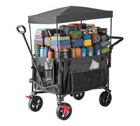 Relaxdays Carro plegable techo negro,gris