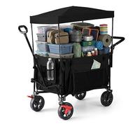 Relaxdays Carro plegable techo negro