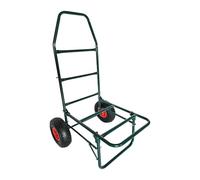 Relaxdays - Carro Plegable de Acero Verde, neumáticos inflables, Capacidad 80 kg, 102 x 50 x 37 cm