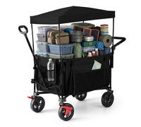 Relaxdays Carro plegable techo negro