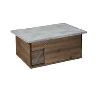 Relaxdays Casa erizo de madera marrón oscuro,gris