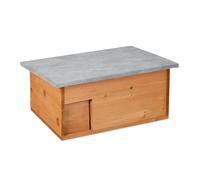 Relaxdays Casa Erizo, Refugio de Invierno, A Prueba de Gatos, Madera, 21 x 46 x 34 cm