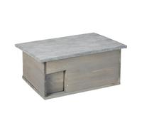 Relaxdays Casa erizo de madera gris