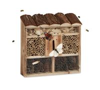 Relaxdays Casa para insectos de madera pequeña marrón claro