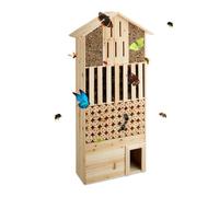 Relaxdays Casa para insectos y erizos XXL marrón claro