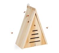 Relaxdays Casa para mariquitas diseño triangular marrón claro