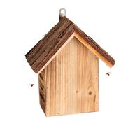 Relaxdays Casa para mariquitas madera flameada marrón,marrón claro