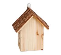 Relaxdays Casa para mariquitas madera sin tratar marrón claro