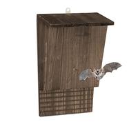 Relaxdays Casa para Murciélagos, Refugio Grande, Madera, 37x22x12,5 cm, Caseta con Entrada Estrecha, Inclinada, Marrón