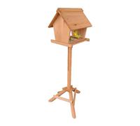 Relaxdays Casa para pájaros con Soporte, Madera de Abeto, jardín, balcón y terraza, HBT: 107 x 32 x 27 cm, Naranja