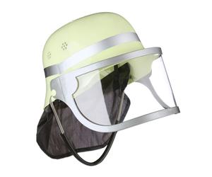 Relaxdays Casco de bombero para niños en amarillo amarillo,negro,plata