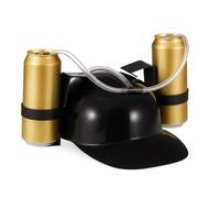 Relaxdays Casco para fiestas 10x, negro negro,transparente