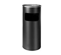Relaxdays Cenicero de pie con cubeta 30 l negro,plata
