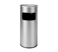 Relaxdays Cenicero de pie con cubeta 30 l plata