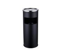 Relaxdays Cenicero de pie con interior de 17 l negro,plata