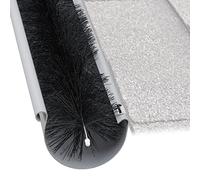 Relaxdays Cepillo para Canalones, 400 x 10 cm, Protección contra Follaje, Pájaros y Martas, Cerdas de Plástico, Negro