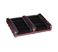 Relaxdays Cepillo Rascador para Zapatos, Antideslizante, Cerdas PP Resistente, Interior y Exterior, Madera, Marrón/Negro, 5.5 x 36 x 26 cm