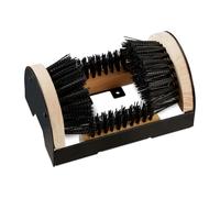 Relaxdays Cepillo zapatos de felpudo para exterior marrón claro,negro