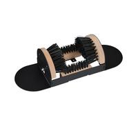Relaxdays Cepillo Zapatos Exterior, Raspador de Botas, Cerdas Resistentes, Rascador, Fijación al Suelo, Negro/Natural