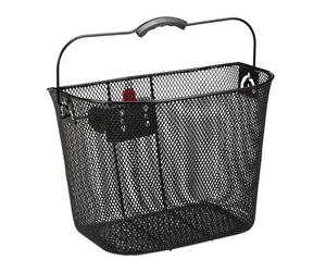 Relaxdays Cesta bicicleta delantera extraíble negro