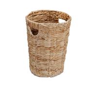 Relaxdays Cesto Jacinto de Agua, Papelera para Cocina y Baño, Cubo Pequeño, 32 x 25 cm, Trenzado, Sostenible, Natural, Fibra Vegetal