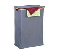 Relaxdays Cesto ropa sucia con tapa 105 l gris marrón claro,gris