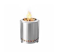 Relaxdays Chimenea mesa sin humo Ø22,5 cm plata
