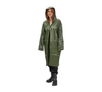 Relaxdays Chubasquero, con Capucha, Poncho de Lluvia Reutilizable, Hombre y Mujer, Impermeable, Festival, Camping, Verde