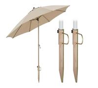 Relaxdays Clavijas para sombrilla, 2 uds cobre,negro