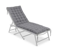 Relaxdays Cojín de banco acolchado gris