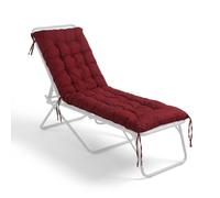 Relaxdays Cojín de banco acolchado rojo oscuro