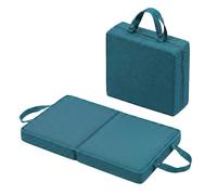 Relaxdays Cojín de Rodillas Plegable para jardín, Taller y Yoga, con Asas | espuma antideslizante, 6x61x34 cm, verde oscuro
