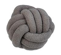 Relaxdays Cojín Nudo, Almohada Anudada Decorativa, para Sofá o Cama, Forma de Bola, Material Suave, Ø 25 cm, Gris Oscuro, Poliéster