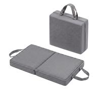 Relaxdays Cojín para Rodillas Plegable, jardín, Taller, Gris | yoga, espuma, con asas, 6 x 61 x 34 cm