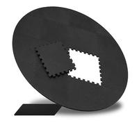 Relaxdays Colchoneta para Piscina, 17 Piezas, 0,6 x 200 cm, Espuma, Redonda, protección para el Suelo de la Piscina, Alfombrilla de inserción, Color Negro