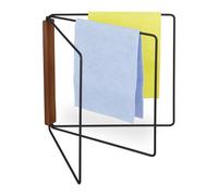 Relaxdays Colgador de trapos de cocina plegable marrón,negro