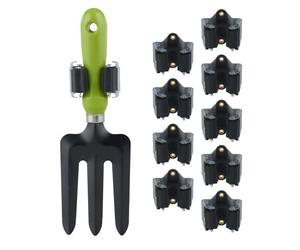 Relaxdays Colgador escobas 100 unidades gris,negro