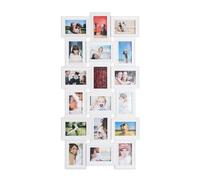 relaxdays, Blanco Marco para 18 Fotos, 10x15, Horizontal & Vertical, Collage, 104x54 cm, Tablero de Fibras, 104 x 54 cm