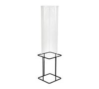 Relaxdays Columna para peces de estanque transparente,gris