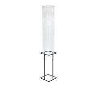 Relaxdays Columna para peces de estanque transparente,gris