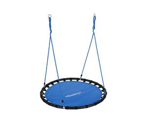 Relaxdays Columpio jardín nido 120 cm azul,negro