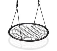Relaxdays Columpio Jardín Nido de Red para Niños y Adultos, hasta 150 kg, Negro, ø 120 cm
