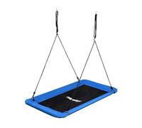 Relaxdays Columpio Nido, Cuadrado, para niños y Adultos, 150 kg, Columpio múltiple Exterior, BT: 150 x 80 cm, Azul
